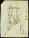 Objets antiques trouvés à Luxeuil et dans la région. Vase en bronze trouvé à Chariez (Haute-Saône) [dessin] / A. Marquiset , [Chariez] : [A. Marquiset], [1800-1899]