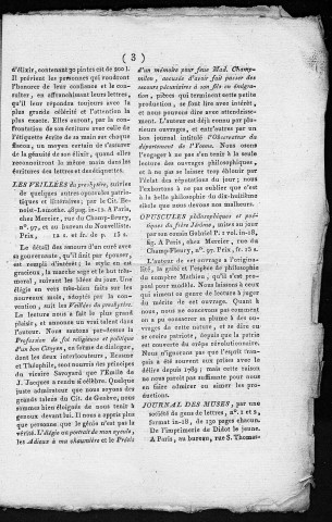 04/05/1797 - Le Nouvelliste littéraire [Texte imprimé]