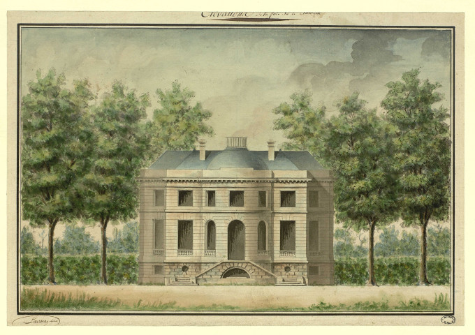 Projet de pavillon dans un parc , 1780/1820