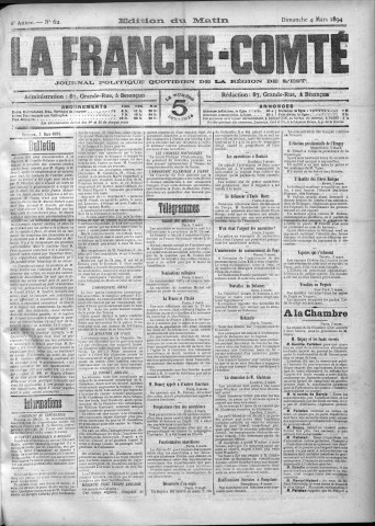 04/03/1894 - La Franche-Comté : journal politique de la région de l'Est