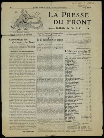 La Presse du Front [Texte imprimé] : Bulletin de l'A.J.F. (Association des Journaux du Front)