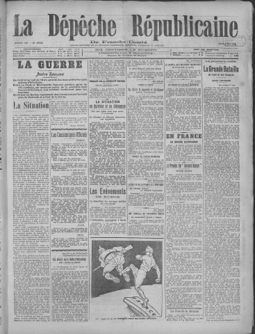 09/05/1918 - La Dépêche républicaine de Franche-Comté [Texte imprimé]