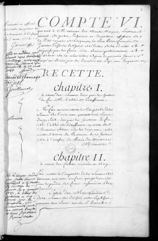 Comptes de la Ville de Besançon, recettes et dépenses, Compte de Pierre François Garnier (1751)