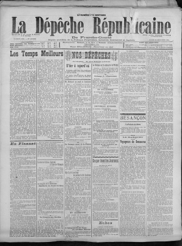 19/12/1921 - La Dépêche républicaine de Franche-Comté [Texte imprimé]