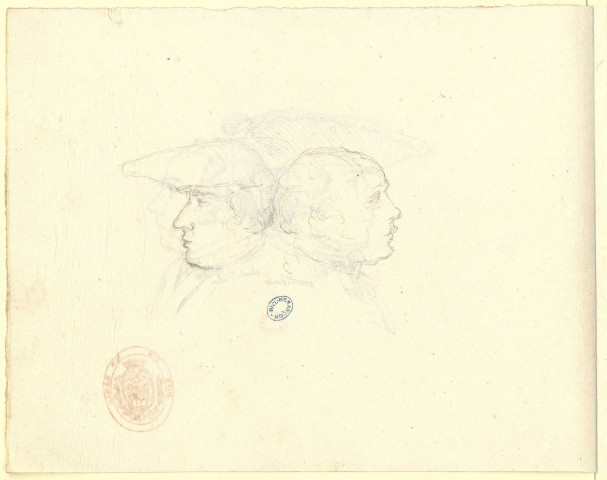 Portraits de François Van Loo et de Charles Van Loo [Dessin] , 1750/1799
