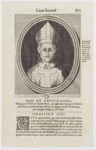 Jean de Neufchastel , Paris : Editeur F. Duchesne, 1660
