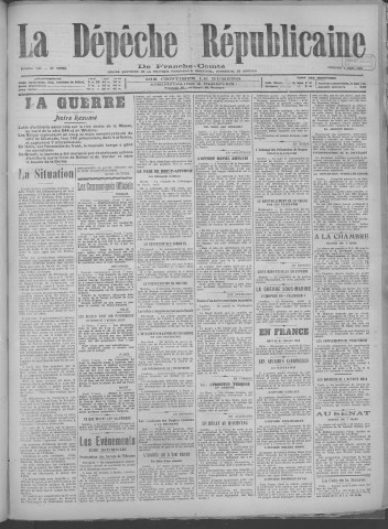 08/03/1918 - La Dépêche républicaine de Franche-Comté [Texte imprimé]