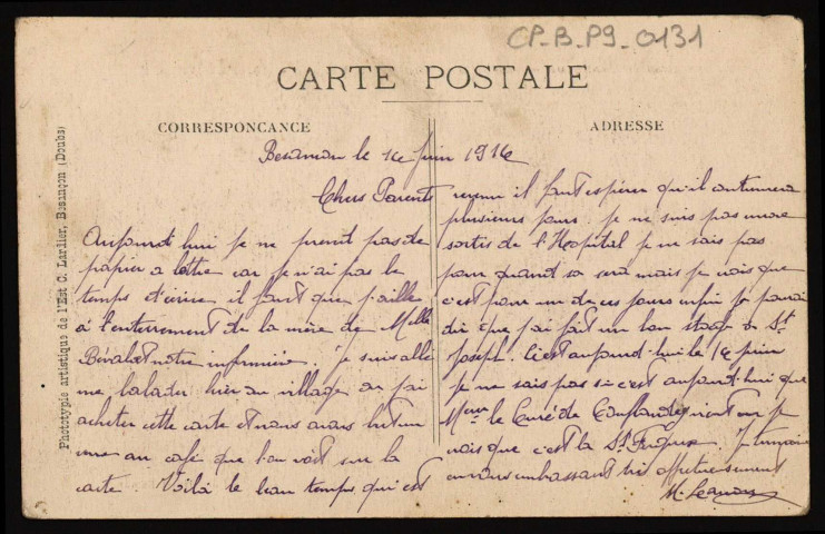 Environs de Besançon - Morre - Centre du Village - Hôtel Lemuhot [image fixe] , Morre ; Besançon : Edit. Hôtel Lemuhot : Phototypie artistique de l'Est C. Lardier, 1904/1916