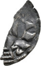 874.1.93.11 - pièce de monnaie (fragment) ; denier estevenant