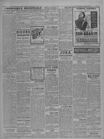 21/02/1940 - Le petit comtois [Texte imprimé] : journal républicain démocratique quotidien