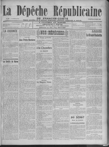 27/03/1908 - La Dépêche républicaine de Franche-Comté [Texte imprimé]