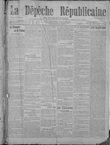 31/12/1918 - La Dépêche républicaine de Franche-Comté [Texte imprimé]