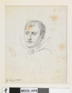 Napoléon, vu en buste de trois-quarts à gauche, avec un haut col et une cravate