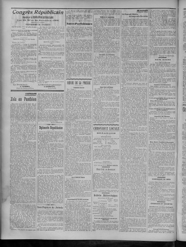 14/11/1906 - La Dépêche républicaine de Franche-Comté [Texte imprimé]