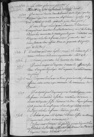 Ms Académie 37 - Vingt-sixième volume : années 1773-1775. — Éloquence et Histoire