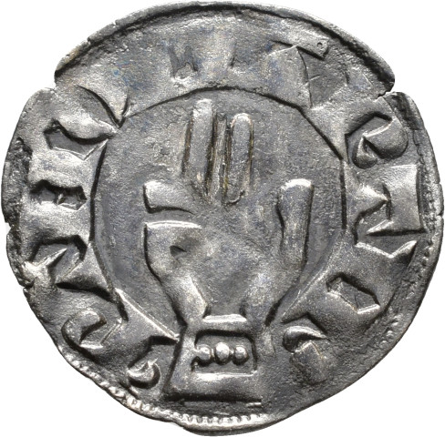 874.1.27 - pièce de monnaie ; denier estevenant