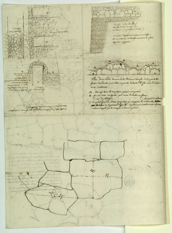 Murs cyclopéens de Palestrina / Pierre-Adrien Pâris , [S.l.] : [P.-A. Pâris], [1700-1800]