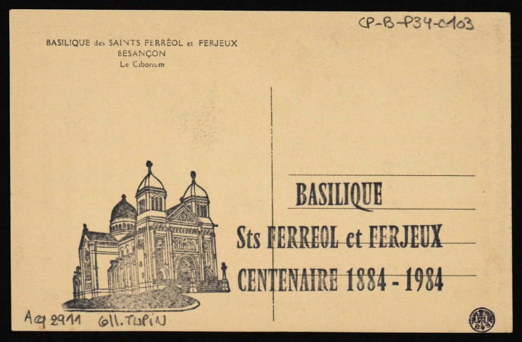 Besançon. - Basilique des Saints Férréol et Ferjeux - Le Ciborium [image fixe] , Besançon, 1930/1984