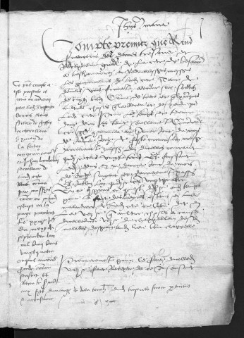 Comptes de la Ville de Besançon, recettes et dépenses, Compte de François des Dames (1er janvier - 30 juin 1524)