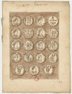 Monnaies d'empereurs romains présentant le chrisme au revers [Image fixe] / NVH , [S.l.] : [s.n.], [circa 1650]