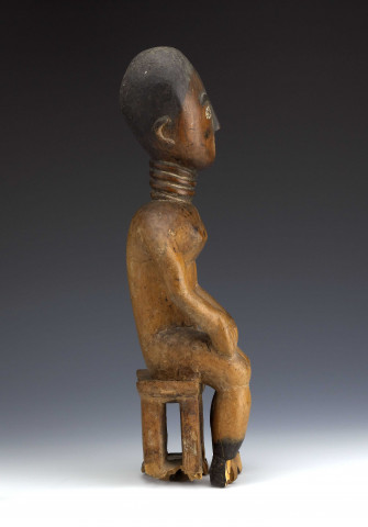 Statuette masculine - sculpture ashanti, Ghanastatuette d’homme assis