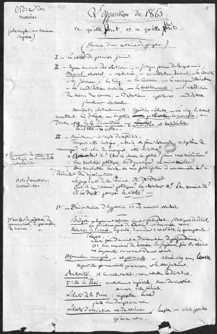 Ms 2876 - Tome III. Pierre-Joseph Proudhon. Notes et écrits divers.