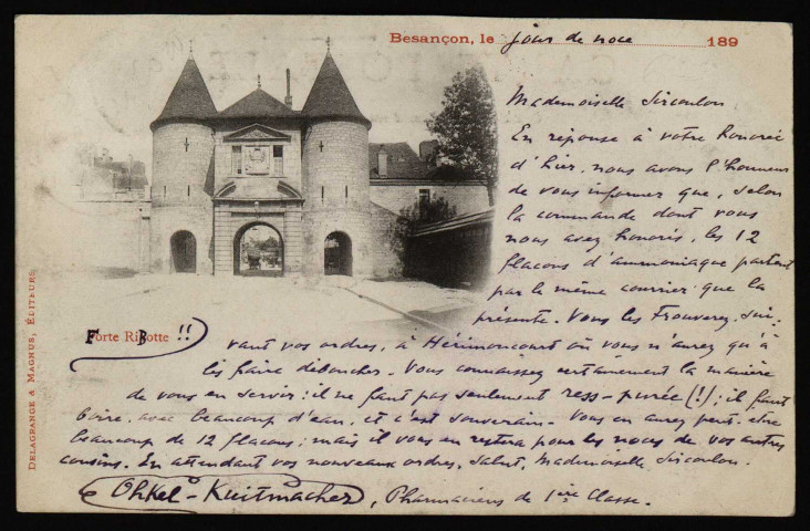 Besançon - Porte Rivotte. [image fixe] , Besançon : Delagarange &amp; Magnus, Editeurs, 1897/1899
