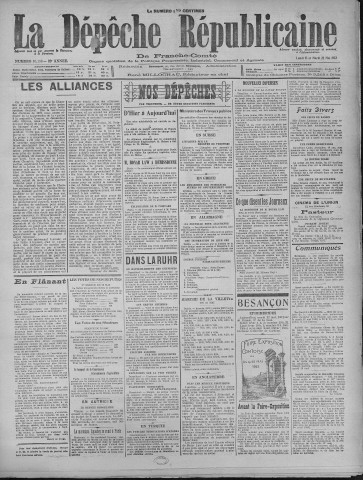 22/05/1923 - La Dépêche républicaine de Franche-Comté [Texte imprimé]