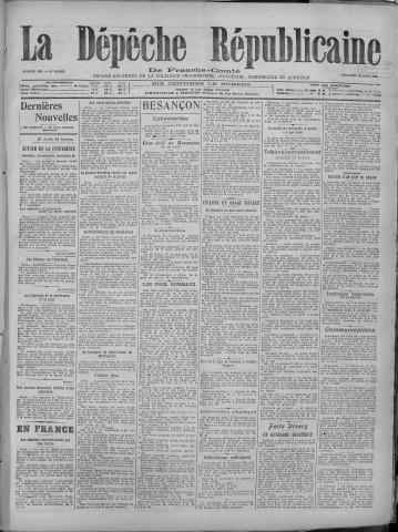 31/08/1919 - La Dépêche républicaine de Franche-Comté [Texte imprimé]