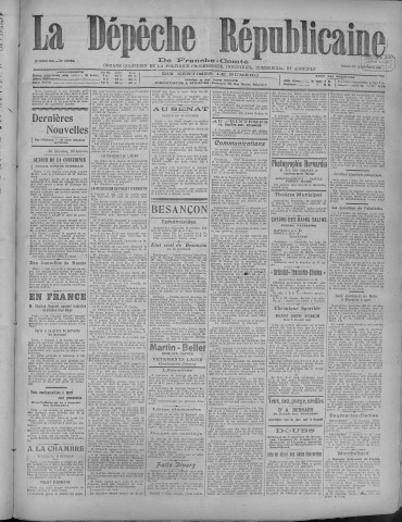 19/10/1919 - La Dépêche républicaine de Franche-Comté [Texte imprimé]