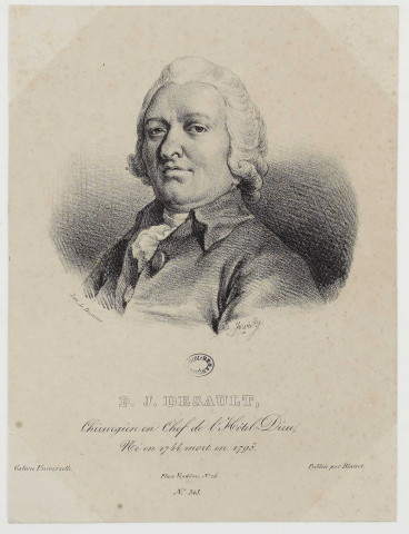 P. J. Desault [image fixe] / Lith. de Ducarme.  ; Jourdy , Paris : Place Vendôme, N°24, 1775/1785