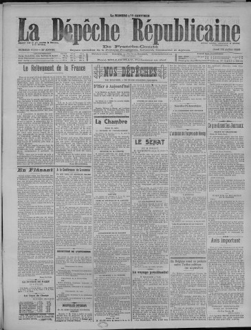 12/07/1923 - La Dépêche républicaine de Franche-Comté [Texte imprimé]