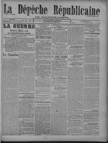 10/07/1916 - La Dépêche républicaine de Franche-Comté [Texte imprimé]