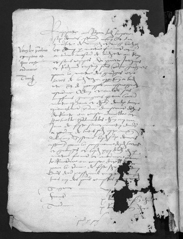 Comptes de la Ville de Besançon, recettes et dépenses, Compte de Jehan d'Auxon (1er janvier - 31 décembre 1523)