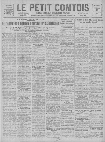 09/11/1928 - Le petit comtois [Texte imprimé] : journal républicain démocratique quotidien
