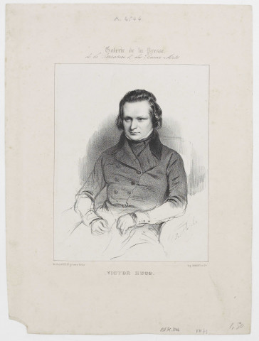 Victor Hugo [image fixe] / M. Alophe , Paris : Imp. Aubert & Cie, 1830/1840