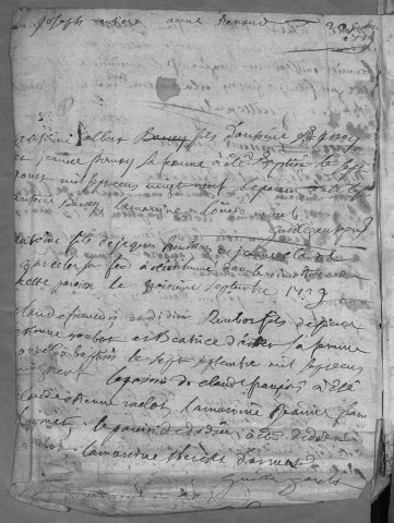 Paroisse de Bregille : baptêmes (naissances), mariages, sépultures (décès) (11 janvier 1729 - 19 décembre 1765)