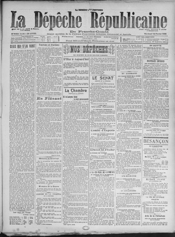 15/02/1924 - La Dépêche républicaine de Franche-Comté [Texte imprimé]