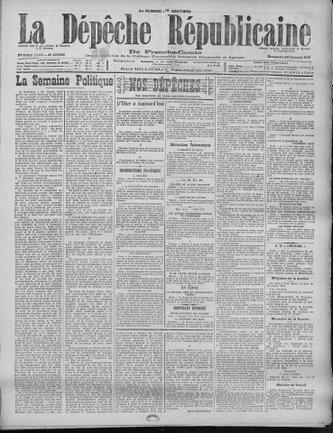 26/10/1924 - La Dépêche républicaine de Franche-Comté [Texte imprimé]