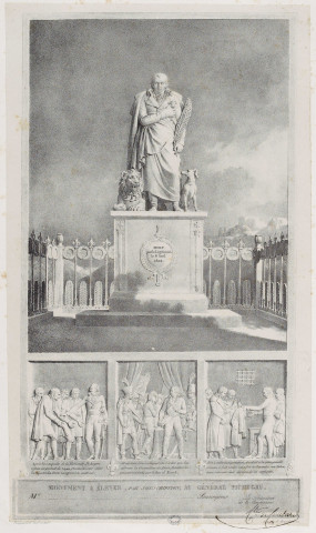 Monument à élever, par souscription, au Général Pichegru [estampe] / Fragonard invt et delt, lith. de G. Engelmann , 1804/1830
