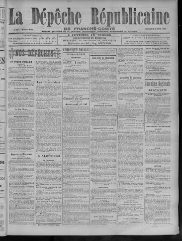 04/03/1906 - La Dépêche républicaine de Franche-Comté [Texte imprimé]