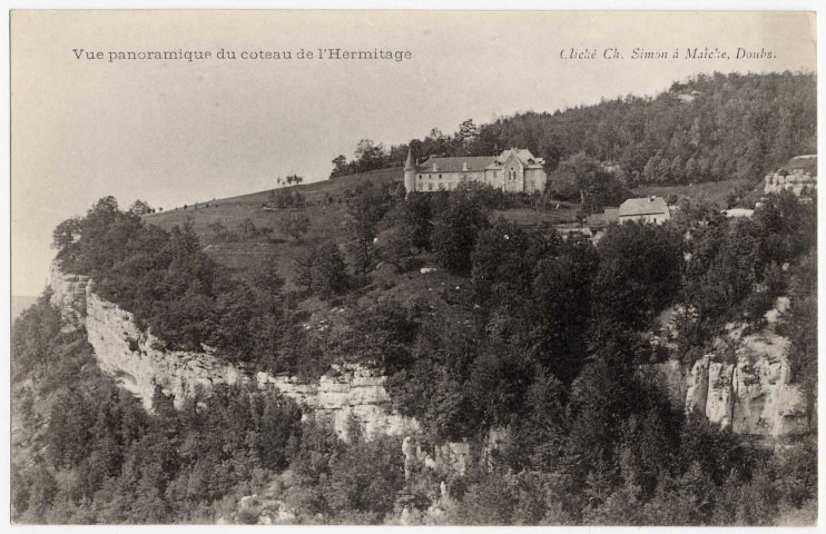 Mancenans et château de l'Hermitage (F-25, cartes postales)