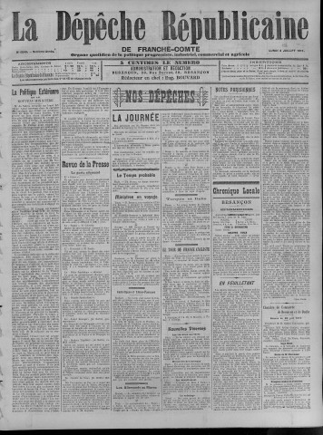 03/07/1911 - La Dépêche républicaine de Franche-Comté [Texte imprimé]
