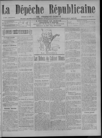 12/03/1911 - La Dépêche républicaine de Franche-Comté [Texte imprimé]