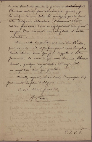 Ms Z 817 - Auguste Castan. Lettre. 6 juillet 1862