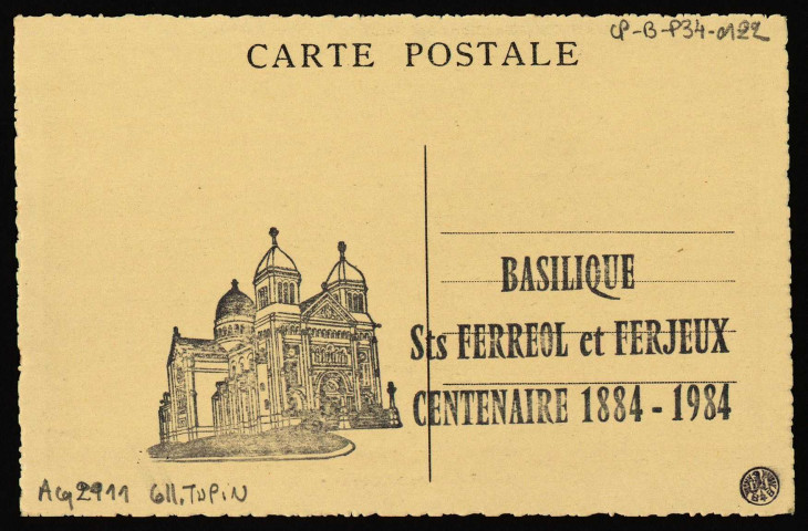 Besançon. - Basilique des Saints Férréol et Ferjeux - Mosaïques de la Coupole [image fixe] , Besançon, 1930/1984