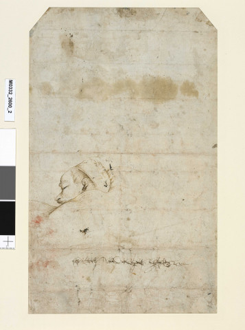 Décollation de Saint Jean-Baptiste (recto) ; Tête d'homme (verso)