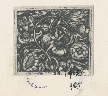 1953.7.905 -  Modèles végétaux pour orfèvre et horloger, 17e siècle, burin sur papier