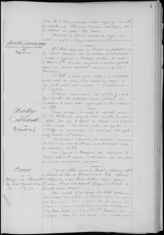 Registre des délibérations du Conseil municipal, avec table alphabétique, du 9 mars 1894 au 15 janvier 1896
