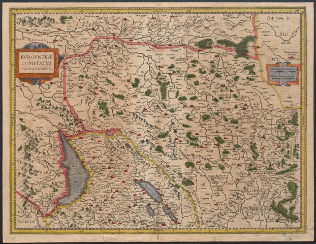 Burgundiae Comitatus. Franche-Comté. 4 milliaria Burgundiae com. communia. 3 milliaria germanica communia. [Document cartographique] 1632/1638